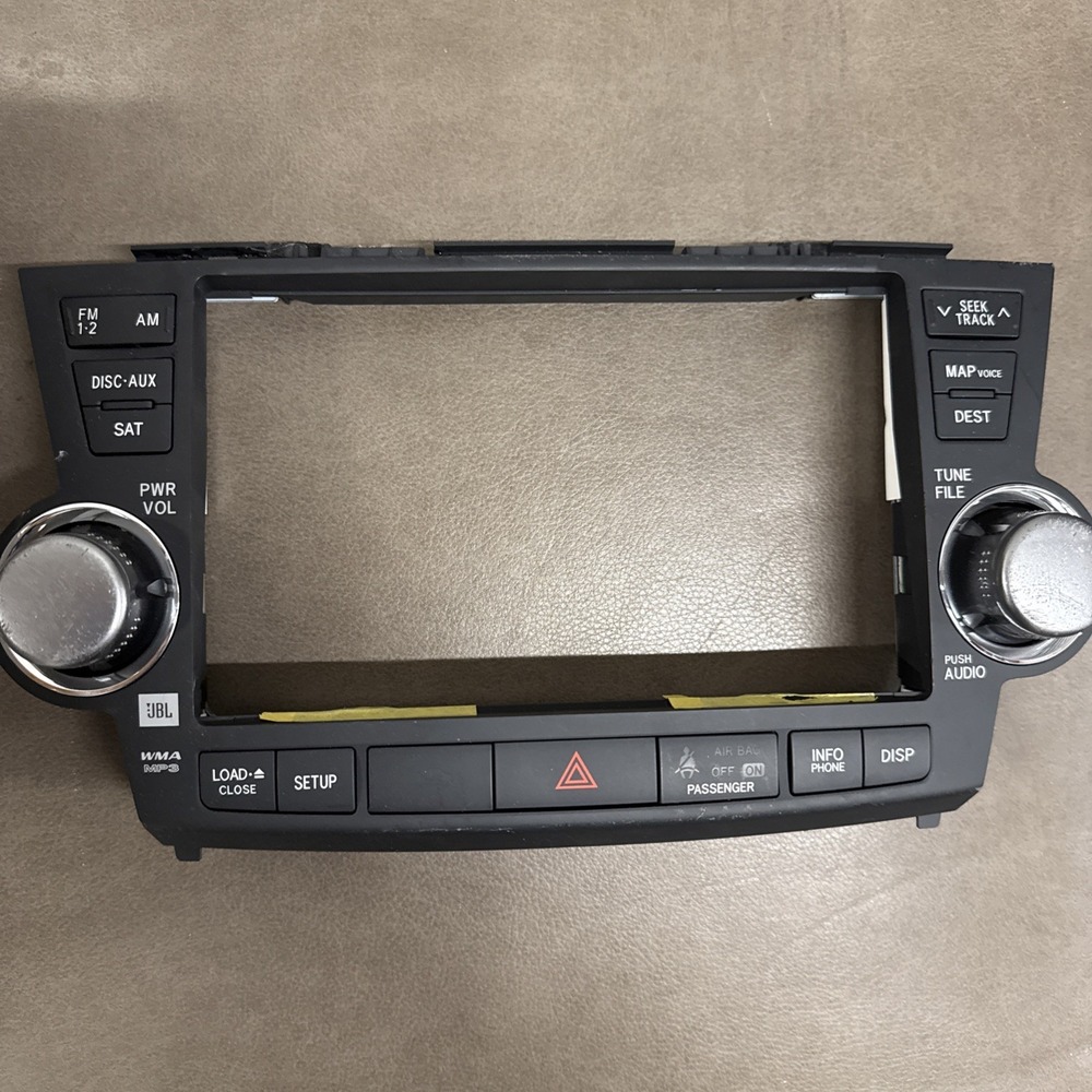 2012 Toyota Highlander JBL Navigation Radio FACE PLATE PANEL 86121-48420 E7033